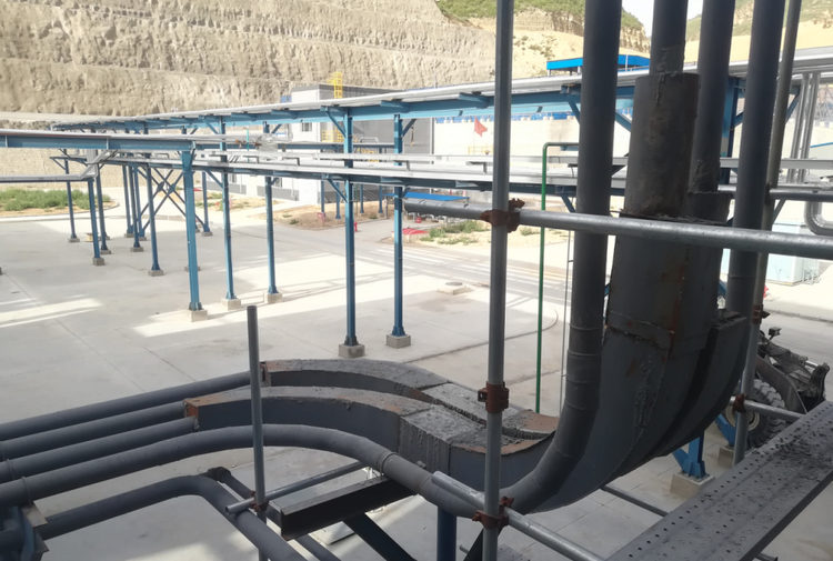 脱硫管路内衬耐磨陶瓷的成功案例